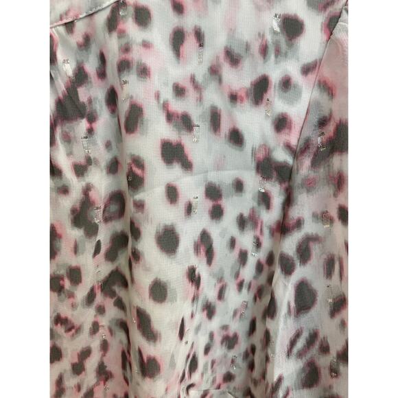 NWOT Talbots‎ Snow Leopard Print Blouse Size M - Picture 9 of 11
